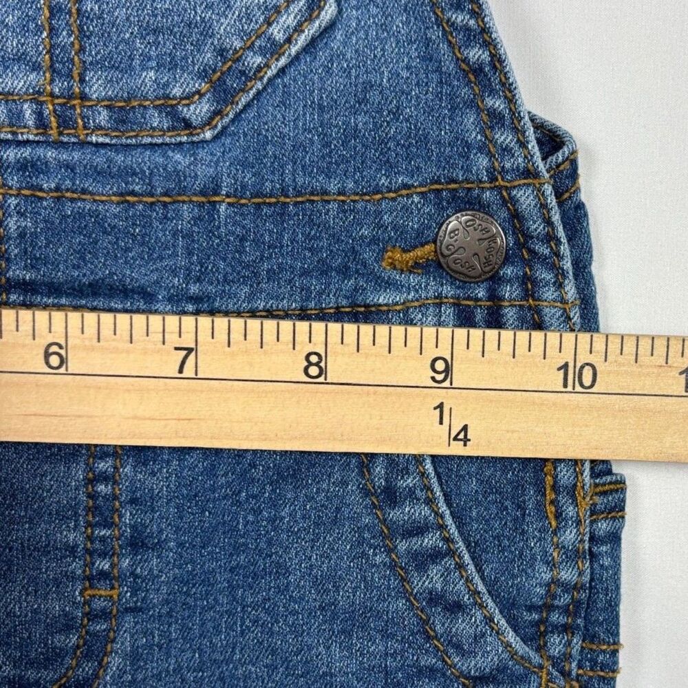 OshKosh B'gosh Baby Overalls 9M Dark Wash Stretch Denim Bibs Vestbak Classic - Picture 5 of 7